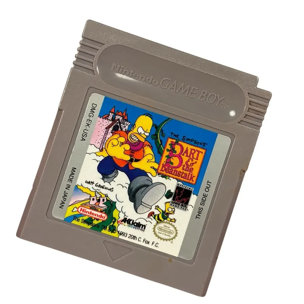Nintendo GameBoy The Simpons Bart Beanstalk Vintage Video Game Cartridge TESTED